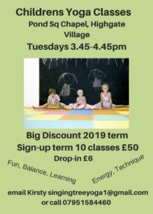 SingingTreeYoga Children's Yoga Classes @ United Reformed Church  HighgateVillage