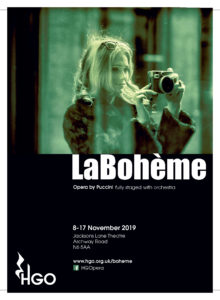 HGO's new production of Puccini's 'La Bohème - fully staged with chorus and orchestra @ Jacksons Lane Theatre