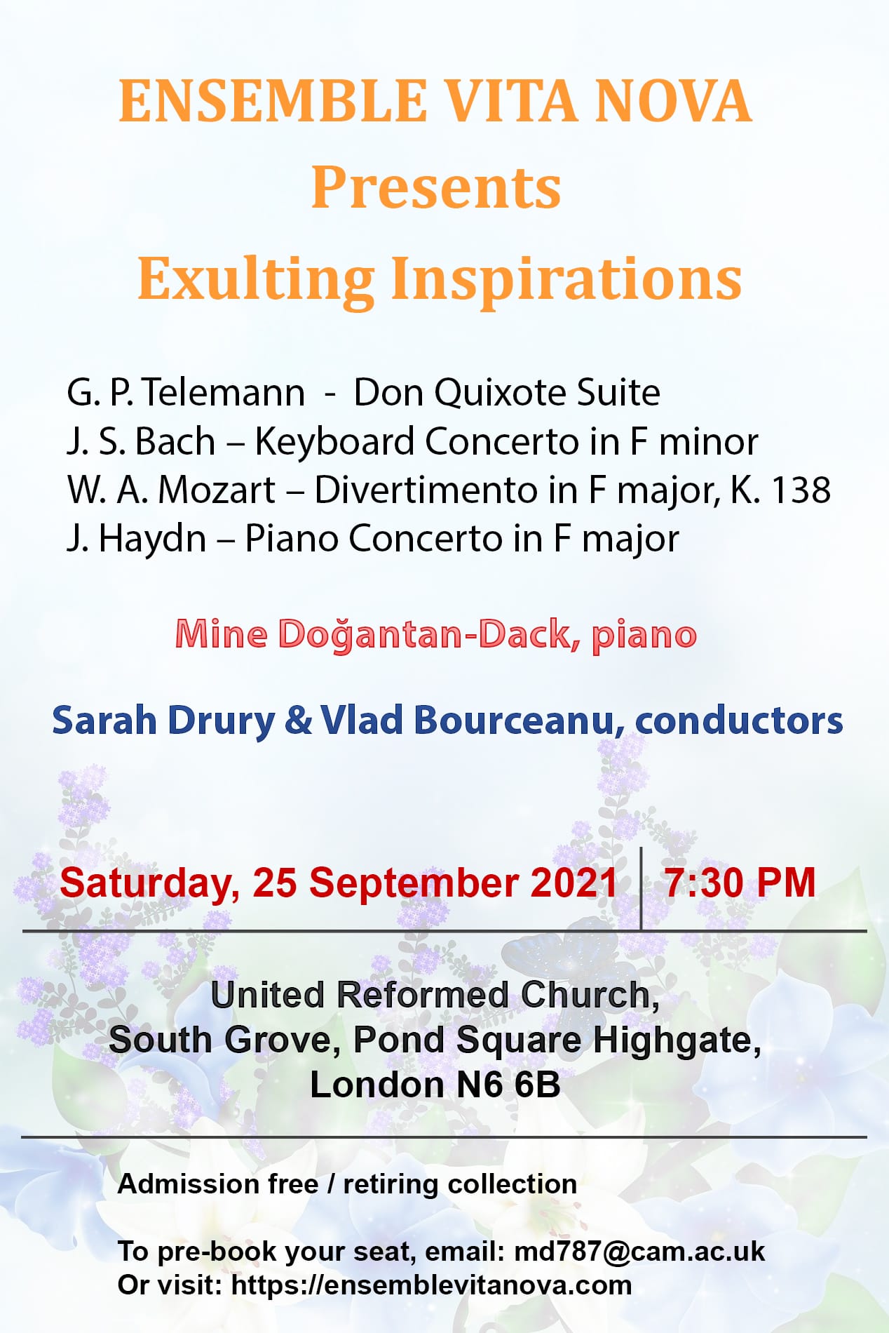 Concert: Vita Nova at the URC @ URC Pond Square