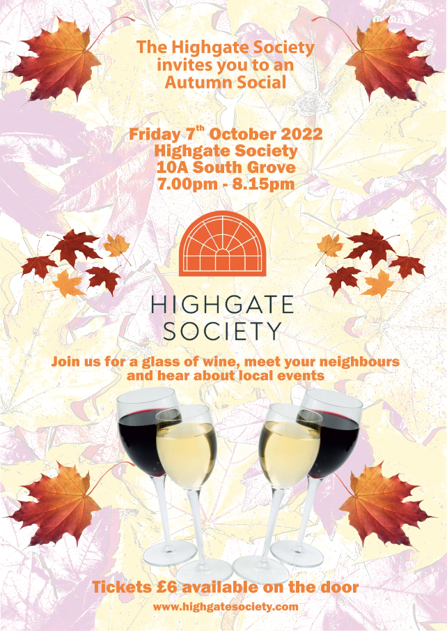 Autumn Social Highgate Society @ Highgate Sopciety