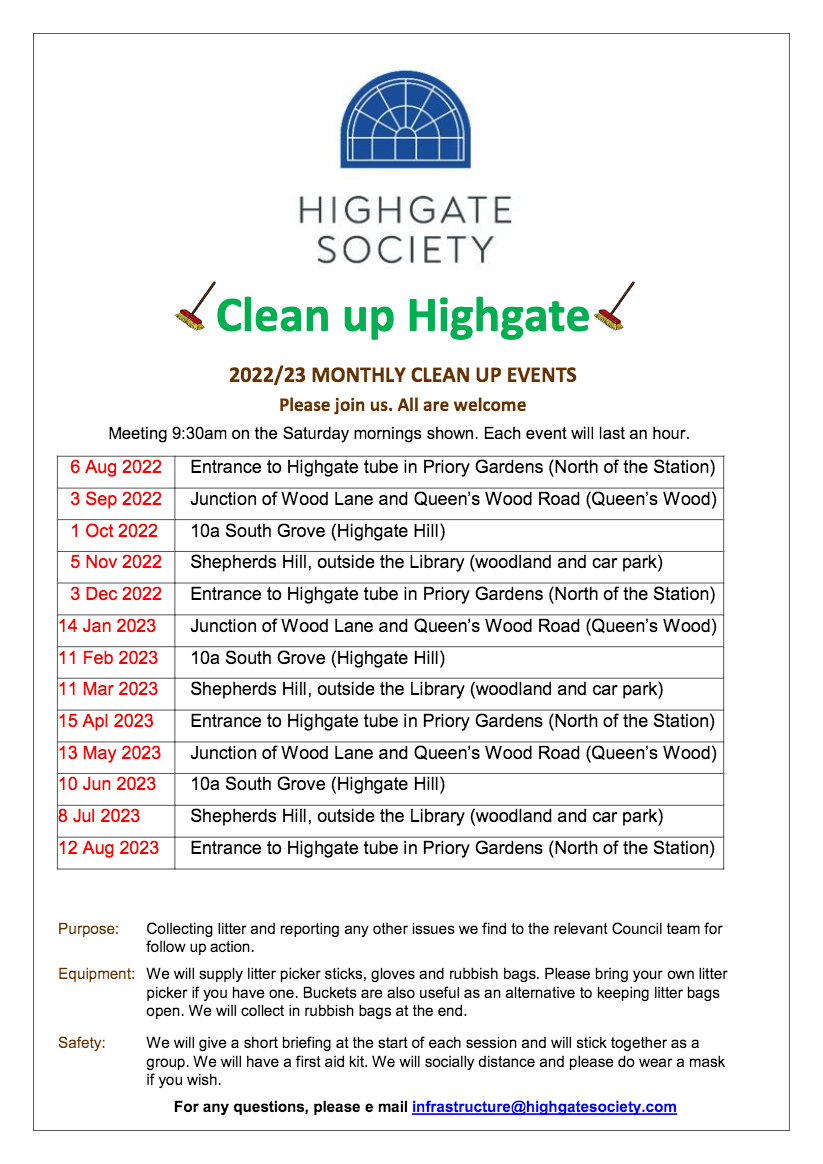 Clean Up Highgate Event @ Highgate Tube Entrance